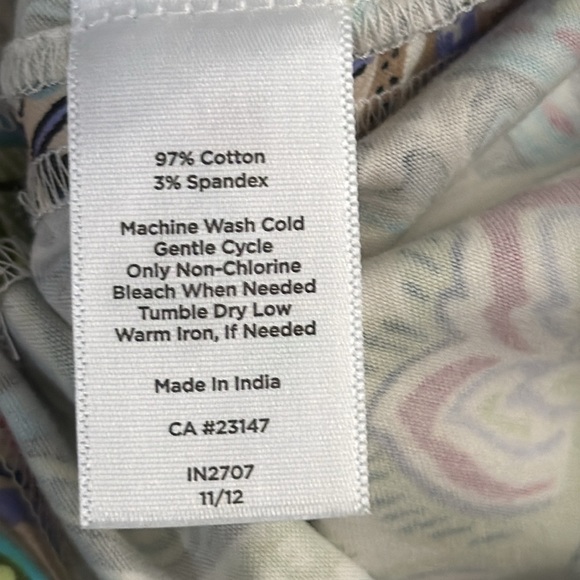 Talbots Bright Colorful Paisley Pencil Skirt Classy Workwear Business Size 6p - Picture 7 of 7